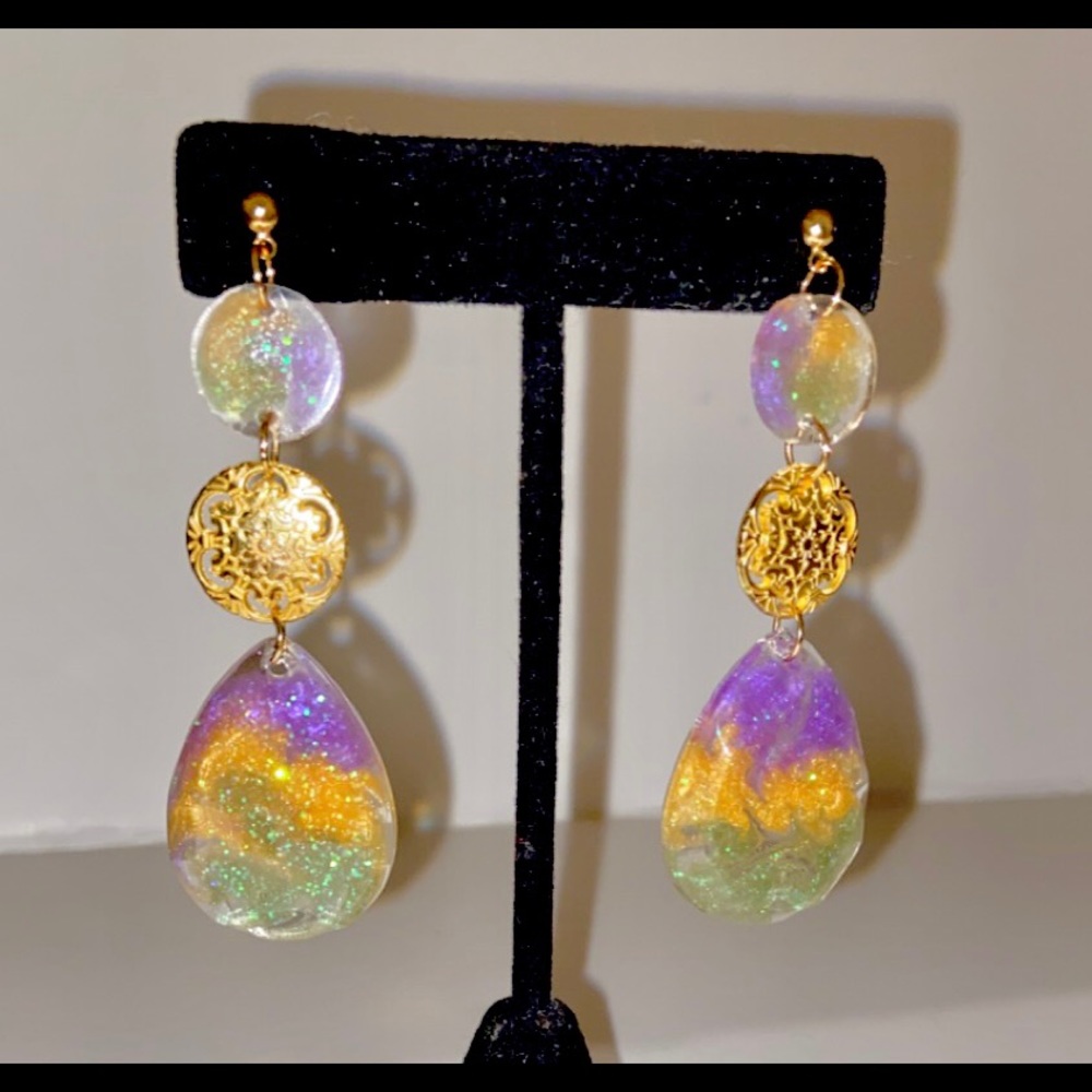 Mardi Gras Earrings